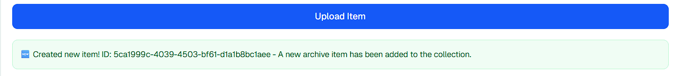 Archeum Admin Upload Submit