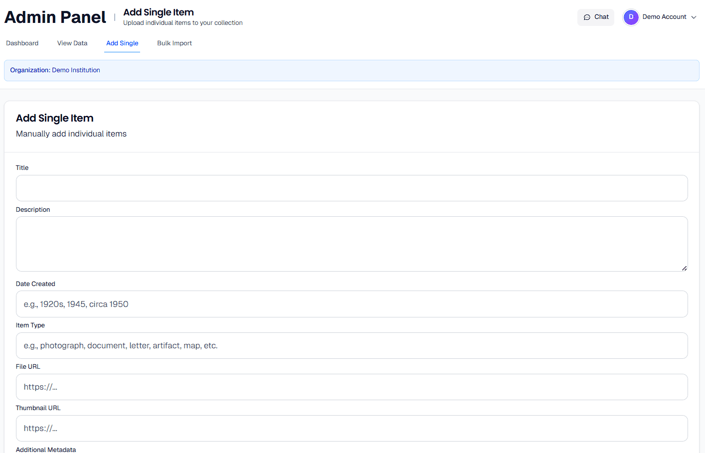 Archeum Admin Upload